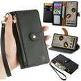 thumbnail image 1 of ELEHOLD for Samsung Galaxy A54 5G Wallet Case, PU Leather Flip Folio Case with 7 Card Holders Zipper Pocket RFID Blocking Kickstand Shockproof TPU Inner Shell Phone Cover for Galaxy A54 5G,Black, 1 of 8