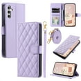 thumbnail image 1 of ELEHOLD for Samsung Galaxy A54 5G Wallet Crossbody Case PU Leather Cover with Card Slots Magnetic Clasp Kickstand Detachable Wriststrap Shoulder Strap Flip Shockpoof Cover,purple, 1 of 8