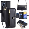 thumbnail image 1 of ELEHOLD for Samsung Galaxy A56 5G Wallet Case Crossbody, Zipper Phone Case with Card Holder Large Capacity Wrist Strap Leather Purse Cover for Women Men for Samsung Galaxy A56 5G,Black, 1 of 8