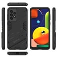 thumbnail image 1 of ELEHOLD for Samsung Galaxy A73 5G Armor Rugged Case with Hidden Kickstand PC Back + TPU Bumper Anti-Fall Drop Resistant Shockproof Lightweight Hybird Case for Samsung Galaxy A73 5G 6.7 inch, Black, 1 of 6