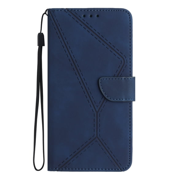 ELEHOLD for Samsung Galaxy Note 20 Flip Wallet Case, Magnetic PU Leather Wallet Case with Card Holder Kickstand Hand Strap Shockproof Folio Flip Protective Cover, darkblue