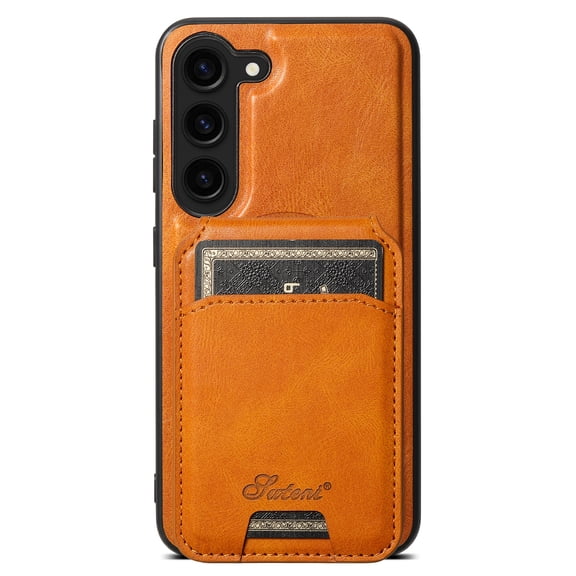 ELEHOLD for Samsung Galaxy Note 20 Ultra Leather Case Premium Leather Material with Magnetic Detachable Card Holder Compatible with MagSafe Charging Shockproof Slim Case for Note 20 Ultra,khaki