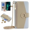 thumbnail image 1 of ELEHOLD for Samsung Galaxy Note 20 Ultra Leather Wallet Case with Card Slots Cash Pocket Zipper Purse Hidden Mirror,Luxury Crossbody Metal Chain Strap Wallet Case for Women Girls,blue, 1 of 8