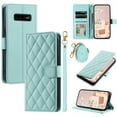 thumbnail image 1 of ELEHOLD for Samsung Galaxy S10+ Wallet Crossbody Case PU Leather Cover with Card Slots Magnetic Clasp Kickstand Detachable Wriststrap Shoulder Strap Flip Shockpoof Cover,mint, 1 of 8