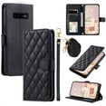 thumbnail image 1 of ELEHOLD for Samsung Galaxy S10 Wallet Crossbody Case PU Leather Cover with Card Slots Magnetic Clasp Kickstand Detachable Wriststrap Shoulder Strap Flip Shockpoof Cover,black, 1 of 8