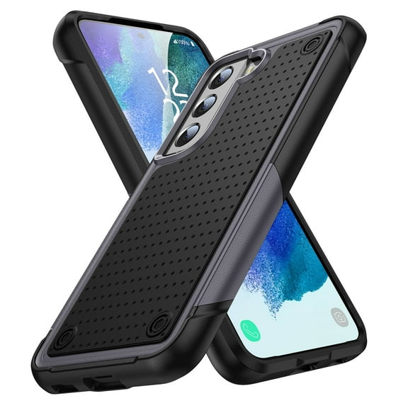 ELEHOLD for Samsung Galaxy S20 FE 2020/2022 Fit Case, Military-Grade Dual Layer Raised Frame Screen & Camera Lens Protective Armor Hybrid PC+TPU Anti-Drop Shockproof Slim Rugged Case,Gray