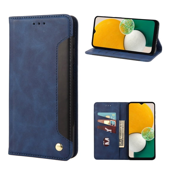 ELEHOLD for Samsung Galaxy S20+ Flip Wallet Case, Slim Shockproof Premium Vintage PU Leather Magnetic Closure Built-in Card Holders Kickstand Function Wallet Purse Case,blue