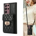 thumbnail image 1 of ELEHOLD for Samsung Galaxy S20+ Wallet Case with Card Holder, PU Leather Shockproof Crossbody Case with Metal Snap Adjustable Strap Lanyard Compatible with Samsung Galaxy S20+,Black, 1 of 7