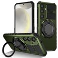thumbnail image 1 of ELEHOLD for Samsung Galaxy S21 6.2 Inch Magnetic Case [Compatible with MagSafe] Invisible Stand with Ring Kickstand,Military Grade Shockproof Full Protective Case,Darkgreen, 1 of 11
