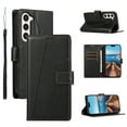 thumbnail image 1 of ELEHOLD for Samsung Galaxy S21+ Flip Folio Wallet Case with Credit Card Holders Magnetic Clasp Kickstand Function Wrist Lanyard Premium PU Leather Shockproof Protective Cover,black, 1 of 8