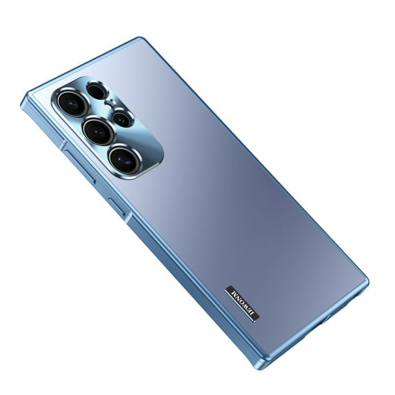 ELEHOLD for Samsung Galaxy S21 Ultra Case, Military Grade Matte Slim Anti-Fingerprint Metal Magnetic Bumper Frame Slim Hard Shock-Absorbent Phone Case Cover for Samsung Galaxy S21 Ultra,Blue