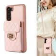 thumbnail image 1 of ELEHOLD for Samsung Galaxy S21 Wallet Case with Card Holder, PU Leather Shockproof Crossbody Case with Metal Snap Adjustable Strap Lanyard Compatible with Samsung Galaxy S21,Pink, 1 of 7