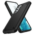 thumbnail image 1 of ELEHOLD for Samsung Galaxy S22 5G 2022 Fit Case, Military-Grade Dual Layer Raised Frame Screen & Camera Lens Protective Armor Hybrid PC+TPU Anti-Drop Shockproof Slim Rugged Case,Black, 1 of 8