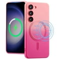 thumbnail image 1 of ELEHOLD for Samsung Galaxy S22 Case Compatible with MagSafe, Gradient TPU Shockproof Non-Slip Protective Slim Cover with Camera Lens Protector,Pink Red, 1 of 5