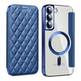 thumbnail image 1 of ELEHOLD for Samsung Galaxy S22 Case Flip Folio Built-in Card Holder RFID Blocking Protective Leather Case Transparent Clear Back Magnetic Compatible with Mag Safe Shockproof Cover,royalblue, 1 of 1