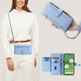 thumbnail image 1 of ELEHOLD for Samsung Galaxy S22 Plus Wallet Case Crossbody, Zipper Phone Case with Card Holder Large Capacity Wrist Strap Leather Purse Cover for Women Men for Samsung Galaxy S22 Plus,Blue, 1 of 7