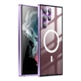 thumbnail image 1 of ELEHOLD for Samsung Galaxy S22 Ultra Luxury Plating Case Ultra Slim Thin Compatible with MagSafe Charging Camera Lens Protection Shockproof Anti-Scratch Case For  Galaxy S22 Ultra,Purple, 1 of 8