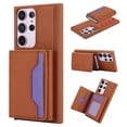 thumbnail image 1 of ELEHOLD for Samsung Galaxy S22 Ultra Premium PU Leather Wallet Case Detachable Magnetic Card Holders RFID Blocking Function Flip Stand Shockproof Full Protection Case for Samsung S22 Ultra,brown, 1 of 8