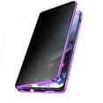 thumbnail image 1 of ELEHOLD for Samsung Galaxy S22 Ultra Privacy Case, Double Sided Tempered Glass Metal Bumper Frame Magnetic Adsorption Privacy Screen Protector Anti-Peeping Anti-Spy Case Cover, Purple, 1 of 5