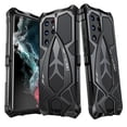 thumbnail image 1 of ELEHOLD for Samsung Galaxy S22 Ultra Rugged Metal Case,MIlitary Grade Drop Protection,Aluminium Alloy Back Cover Shockproof Case with 4-Corner Protection Screw Fixation for Samsung S22 Ultra,Black, 1 of 11