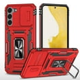 thumbnail image 1 of ELEHOLD for Samsung Galaxy S23 5G Case, Magnetic Metal Ring Holder Kickstand Camera Lens Cover Heavy Duty Rugged Full Body Protection Anti-Scratch Shockproof Case,  Red, 1 of 7