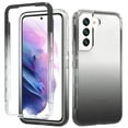 thumbnail image 1 of ELEHOLD for Samsung Galaxy S23 FE Clear Case,Gradient Clear Shockproof Flexible Bumper Transparent Non-Yellowing Slim Lightweight 2 in 1 Protective Case for Samsung Galaxy S23 FE,Black, 1 of 5