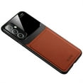 thumbnail image 1 of ELEHOLD for Samsung Galaxy S23 FE,Premium Leather Case Camera Lens Protection Slim Lightweight Non-Slip Shockproof Protective Cover For Samsung S23 FE,Brown, 1 of 8