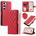thumbnail image 1 of ELEHOLD for Samsung Galaxy S23 FE Wallet Crossbody Case PU Leather Cover with Card Slots Magnetic Clasp Kickstand Detachable Wriststrap Shoulder Strap Flip Shockpoof Cover,red, 1 of 8