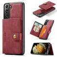 thumbnail image 1 of ELEHOLD for Samsung Galaxy S23 Luxury Multi-Functional Wallet Case PU Leather with Detachable Card Slots Magnetic Clasp Kickstand Function Shockproof Anti-Scratch Protective Case,Red, 1 of 8