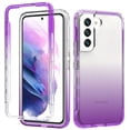 thumbnail image 1 of ELEHOLD for Samsung Galaxy S23 Plus 6.6" 2023 Crystal Clear Case, 2-Layer Ultra-Slim Anti-Yellow PC Backplane Gradient TPU Bumper Wireless Charging Shockproof Lightweiht Rugged Case, Purple, 1 of 5