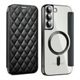 thumbnail image 1 of ELEHOLD for Samsung Galaxy S23 Plus Case Flip Folio Built-in Card Holder RFID Blocking Protective Leather Case Transparent Clear Back Magnetic Compatible with Mag Safe Shockproof Cover,black, 1 of 1