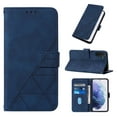 thumbnail image 1 of ELEHOLD for Samsung Galaxy S23 Plus Embossed Wallet Case, Card Slots Magnetic Clasp Hand Strap Kickstand Function Wireless Charging Shockproof Business PU Leather Flip Folio Cover Case,Darkblue, 1 of 6