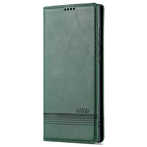 ELEHOLD for Samsung Galaxy S23 Plus Flip Leather Wallet Case with Card Slots Kickstand Function Shockproof Protective Cover,for Samsung S23+, Darkgreen