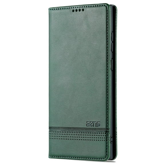 ELEHOLD for Samsung Galaxy S23 Plus Flip Leather Wallet Case with Card Slots Kickstand Function Shockproof Protective Cover,for Samsung S23+, Darkgreen