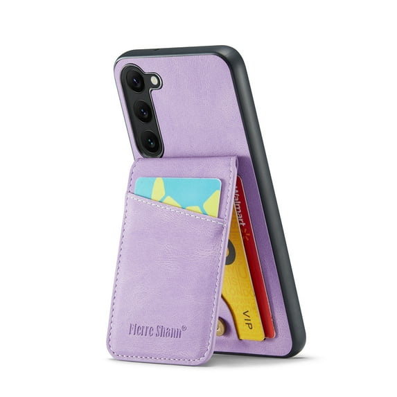 ELEHOLD for Samsung Galaxy S23 Plus Leather Wallet Case with Card Slots Magnetic Button Kickstand Function Full Body Protective Shockproof Cover for Samsung Galaxy S23 Plus 6.6",Purple