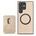 thumbnail image 1 of ELEHOLD for Samsung Galaxy S23 Plus Magnetic Wallet Case with Detachable Back Card Holder Fiber Texture Design Full Body Protective Slim Shockproof Case, khaki, 1 of 6