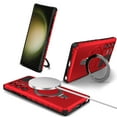 thumbnail image 1 of ELEHOLD for Samsung Galaxy S23 Plus Rugged Case, Magnetic Invisible Stand Military Drop Protection Cover, Compatible with MagSafe Shockproof Slim Matte Ring Holder Hard Phone Case, red, 1 of 1