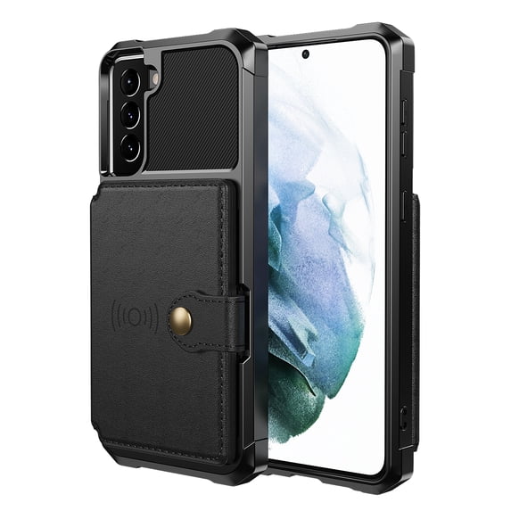 ELEHOLD for Samsung Galaxy S23 Plus Wallet Case Flip Card Slots Magnetic Clasp Slim Thin Shockproof Anti-Scratch Works with Magnetic Car Mount, for Galaxy S23+,Black