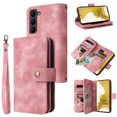 thumbnail image 1 of ELEHOLD for Samsung Galaxy S23 Plus Wallet Case, PU Leather 6 Card Slots Removable Adjustable Crossbody Necklace Lanyard Shoulder Strap Zipper Bag Anti-Falling Rugged Case for S23 Plus,Rosegold, 1 of 10