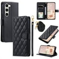 thumbnail image 1 of ELEHOLD for Samsung Galaxy S23 Plus Wallet Crossbody Case PU Leather Cover with Card Slots Magnetic Clasp Kickstand Detachable Wriststrap Shoulder Strap Flip Shockpoof Cover,black, 1 of 8