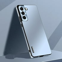 ELEHOLD for Samsung Galaxy S23 Slim Case, Aluminum Metal Frame All-inclusive Camera Lens Lightweight Shockproof Anti-Scratch Glossy Case  for Samsung S23 6.1" - Blue