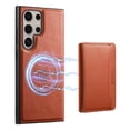 thumbnail image 1 of ELEHOLD for Samsung Galaxy S23 Ultra 2-in-1 Leather Case Magnetic Detachable Card Holder Wallet Kickstand Function Shockproof Cover for Samsung Galaxy S23 Ultra,Brown, 1 of 7