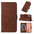 thumbnail image 1 of ELEHOLD for Samsung Galaxy S23 Ultra Embossed Wallet Case, Card Slots Magnetic Clasp Hand Strap Kickstand Function Wireless Charging Shockproof Business PU Leather Flip Folio Cover Case,Brown, 1 of 6