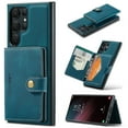 thumbnail image 1 of ELEHOLD for Samsung Galaxy S23 Ultra Luxury Multi-Functional Wallet Case PU Leather with Detachable Card Slots Magnetic Clasp Kickstand Function Shockproof Anti-Scratch Protective Case,Blue, 1 of 7