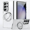 thumbnail image 1 of ELEHOLD for Samsung Galaxy S23 Ultra Magnetic Clear Case Transparent Clear Back Cover with Invisible 360 Rotation Ring Kickstand Matte Bumper Shockproof Protective Cover Compatible with Mag Safe,clear, 1 of 6