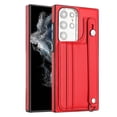 thumbnail image 1 of ELEHOLD for Samsung Galaxy S23 Ultra, Wallet Case with Credit Card Slots，Rugged Hybrid Shockproof PU Leather Wristband Kickstand Anti-Scratch Case Cover, red, 1 of 5
