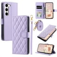 thumbnail image 1 of ELEHOLD for Samsung Galaxy S23 Wallet Crossbody Case PU Leather Cover with Card Slots Magnetic Clasp Kickstand Detachable Wriststrap Shoulder Strap Flip Shockpoof Cover,purple, 1 of 8