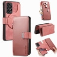 thumbnail image 1 of ELEHOLD for Samsung Galaxy S23 Zipper Wallet Case,Magnetic Detachable RFID Flip Card Slots Stand Function Shockproof Full Protective Leather Case for Samsung Galaxy S23,Pink, 1 of 8
