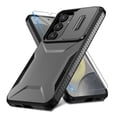 thumbnail image 1 of ELEHOLD for Samsung Galaxy S24 Case,Military Grade Drop Protection Screen Protector Heavy Duty Non-slip Rugged Shockproof Case with Slide Window Cover for Samsung Galaxy S24,Black, 1 of 7