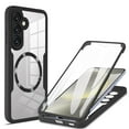 thumbnail image 1 of ELEHOLD for Samsung Galaxy S24/S25 Case with Screen Protector, Compatible with Mag safe Accessory,  Built in Screen Protector Clear Full Body Protection Slim Shockproof Case,Black, 1 of 9